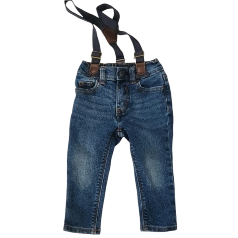 OshKosh Bgosh Boys Pants with Suspender Size 12 Months‎ Blue